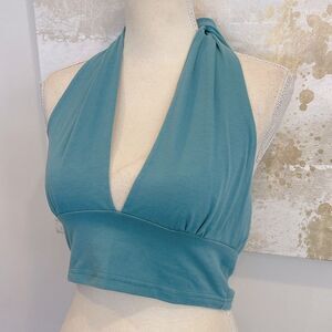 SHEIN teal halter top
